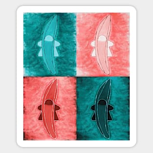 MeepNana Teal Quads Sticker